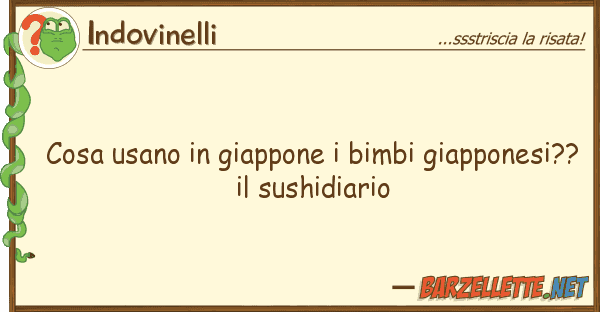 Indovinelli cosa usano giappone bimbi giappones