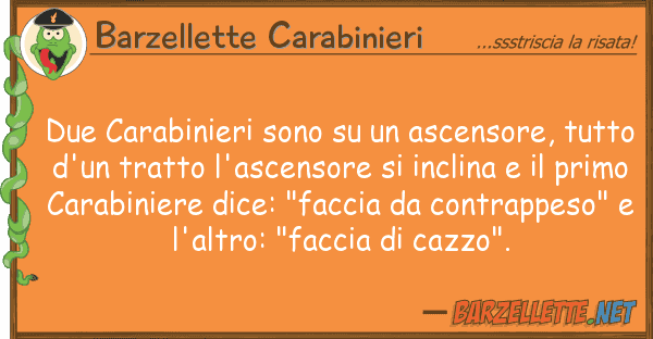 Barzellette Carabinieri due carabinieri sono ascensore,