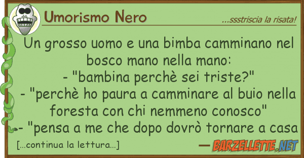 Umorismo Nero grosso uomo bimba camminano