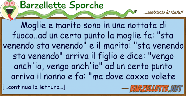Barzellette Sporche moglie marito sono nottata f