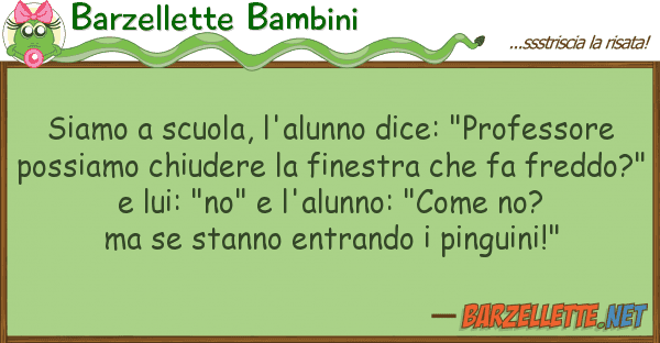 Barzellette Bambini siamo scuola, l'alunno dice: "professo