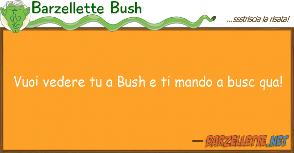Barzellette Bush vuoi vedere bush mando busc