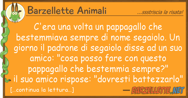 Barzellette Animali c'era volta pappagallo bestem