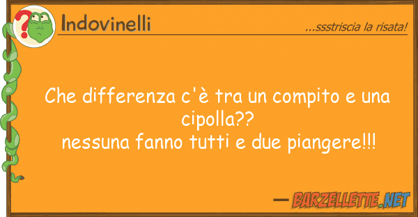 Indovinelli differenza c'è compito