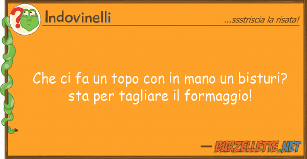 Indovinelli fa topo mano bisturi
