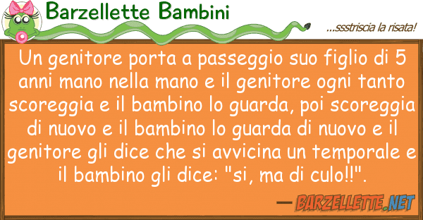 Barzellette Bambini genitore porta passeggio figlio