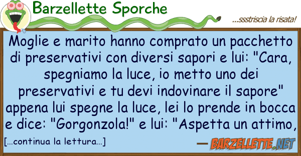 Barzellette Sporche moglie marito hanno comprato pacche