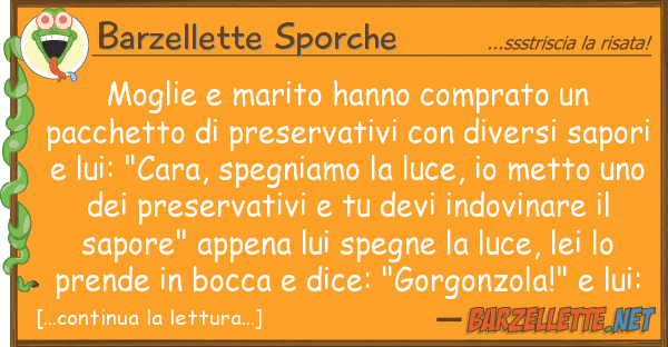 Barzellette Sporche moglie marito hanno comprato pacche