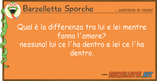 Barzellette Sporche qual è differenza ment