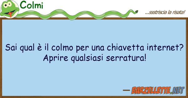 Colmi sai qual è colmo chiavetta