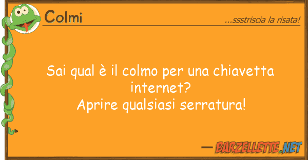 Colmi sai qual è colmo chiavetta