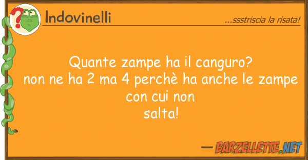 Indovinelli zampe ha canguro? ha 2