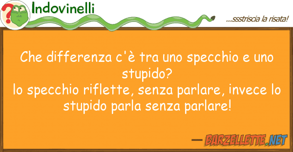 Indovinelli differenza c'è specchio u