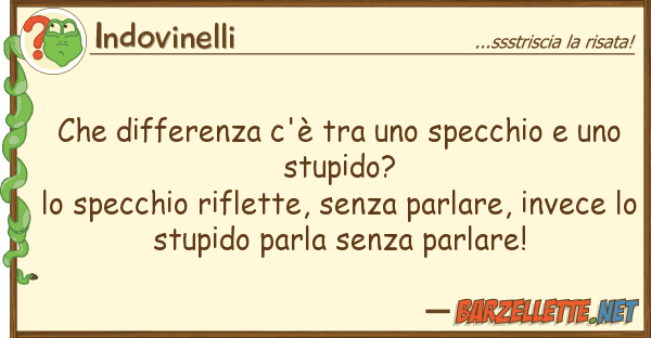 Indovinelli differenza c'è specchio u
