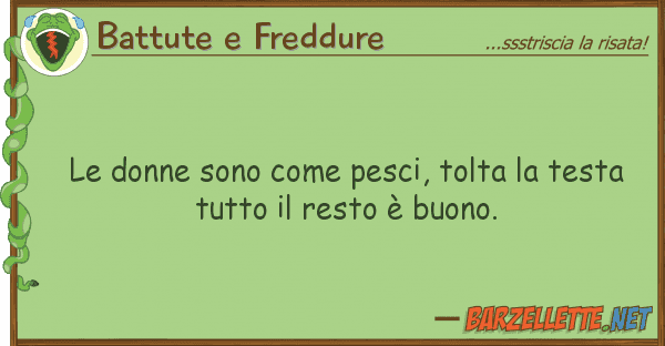 Battute e Freddure donne sono pesci, tolta testa