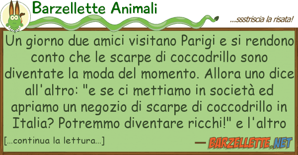 Barzellette Animali giorno due amici visitano parigi