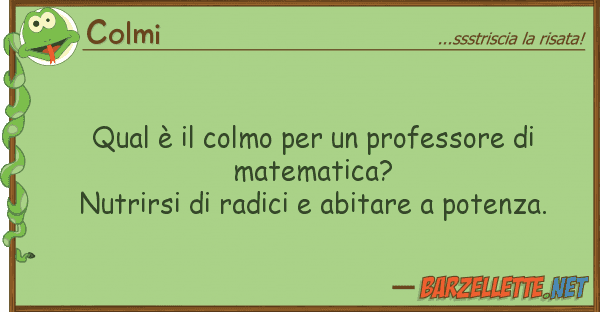 Colmi qual è colmo professore