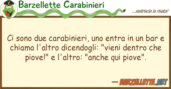 Barzellette Carabinieri sono due carabinieri, entra