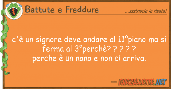 Battute e Freddure c'è signore deve andare 11°piano