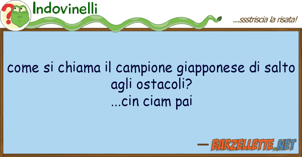 Indovinelli chiama campione giapponese
