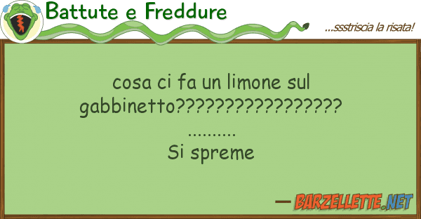 Battute e Freddure cosa fa limone gabbinetto?????