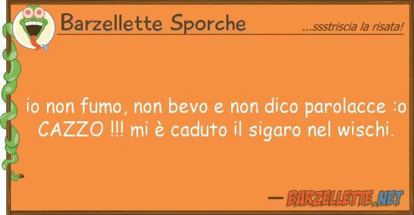 Barzellette Sporche fumo, bevo dico parolac