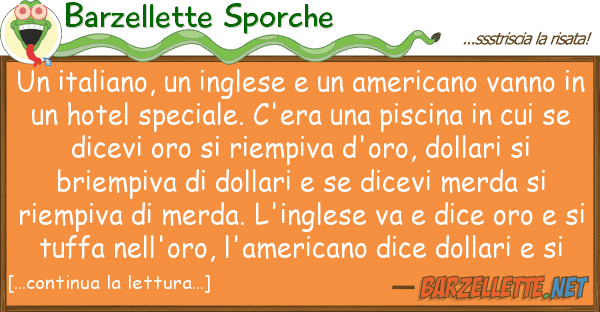 Barzellette Sporche italiano, inglese americano v