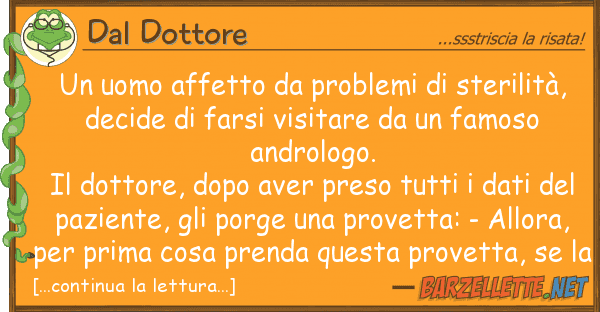 Dal Dottore uomo affetto problemi sterilit?