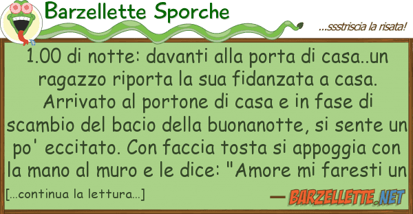 Barzellette Sporche 1.00 notte: davanti porta cas