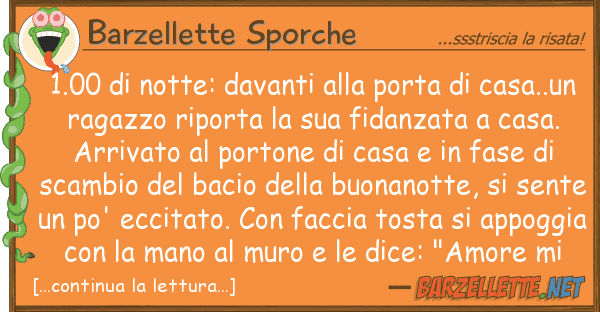 Barzellette Sporche 1.00 notte: davanti porta cas