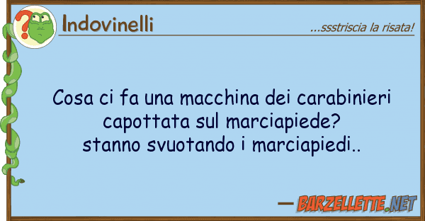Indovinelli cosa fa macchina carabinieri