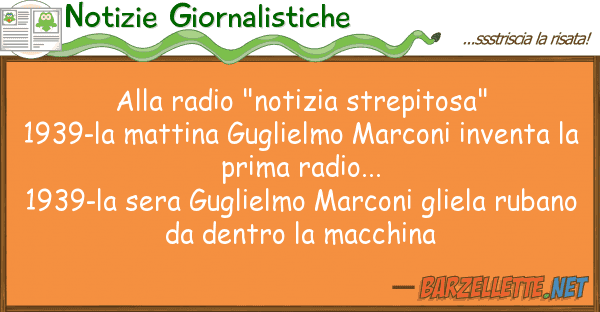 Notizie Giornalistiche radio "notizia strepitosa" 1939-l
