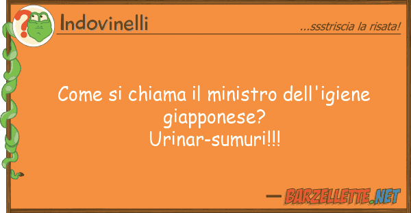 Indovinelli chiama ministro dell'igiene g