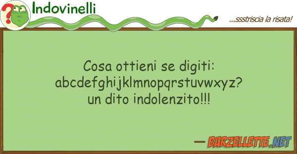 Indovinelli cosa ottieni digiti: abcdefghijklmnop