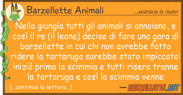 Barzellette Animali giungla animali annoi