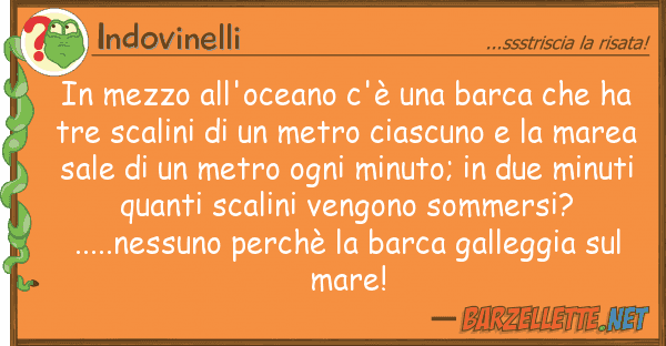 Indovinelli mezzo all'oceano c'è barca h