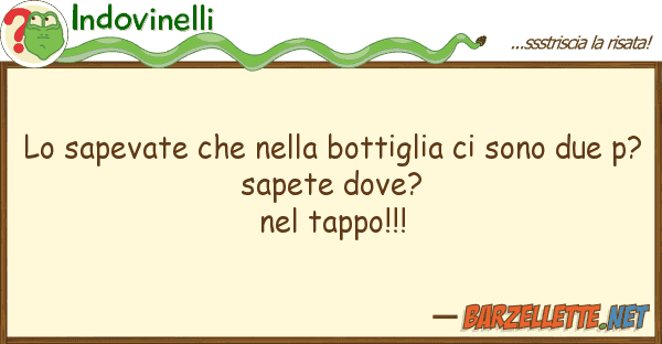 Indovinelli sapevate bottiglia sono