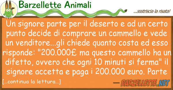 Barzellette Animali signore parte deserto