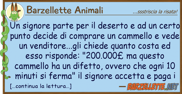 Barzellette Animali signore parte deserto