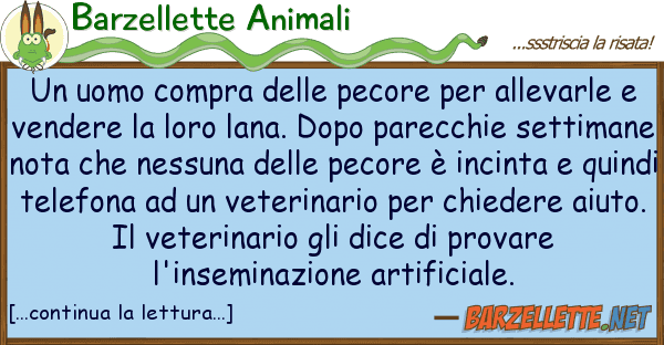 Barzellette Animali uomo compra pecore allevarl