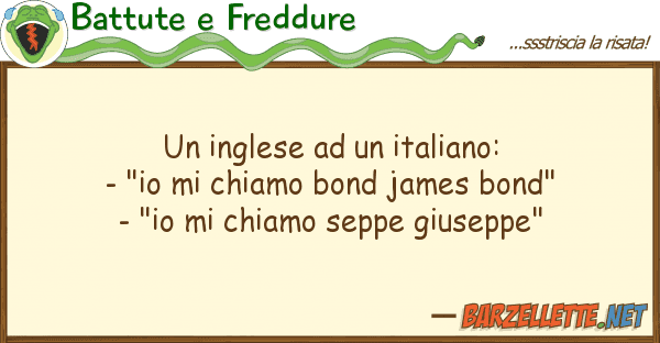 Battute e Freddure inglese italiano: - "io