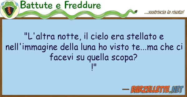 Battute e Freddure "l'altra notte, cielo era stellato
