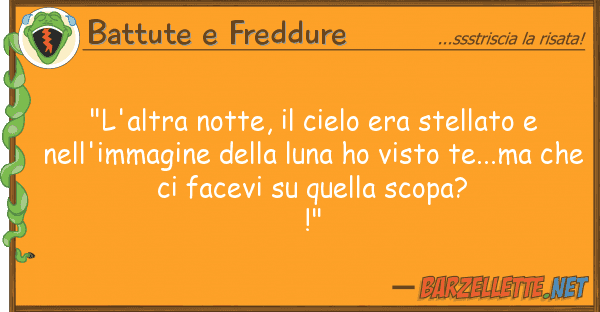 Battute e Freddure "l'altra notte, cielo era stellato