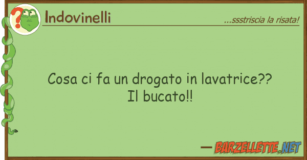 Indovinelli cosa fa drogato lavatrice??
