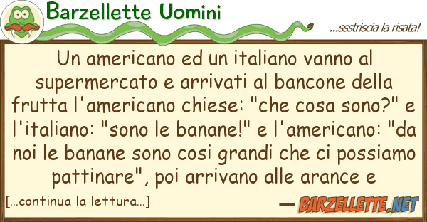 Barzellette Uomini americano italiano vanno sup