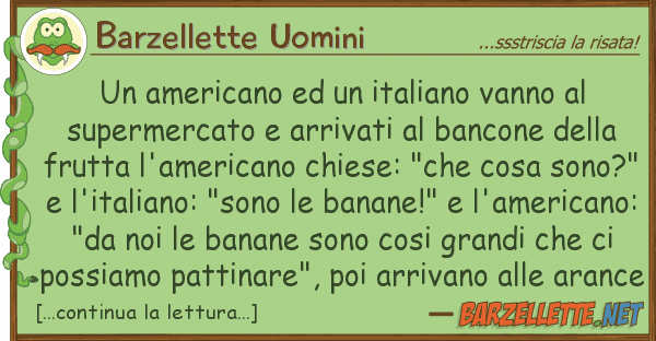 Barzellette Uomini americano italiano vanno sup