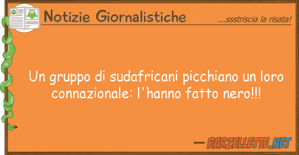 Notizie Giornalistiche gruppo sudafricani picchiano