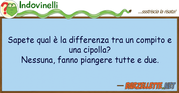 Indovinelli sapete qual è differenza comp