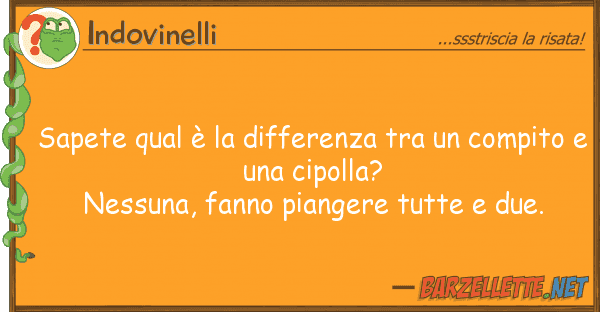 Indovinelli sapete qual è differenza comp