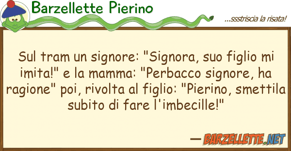 Barzellette Pierino tram signore: "signora, figli